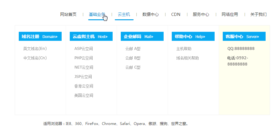 基于jquery的多级下拉导航菜单代码